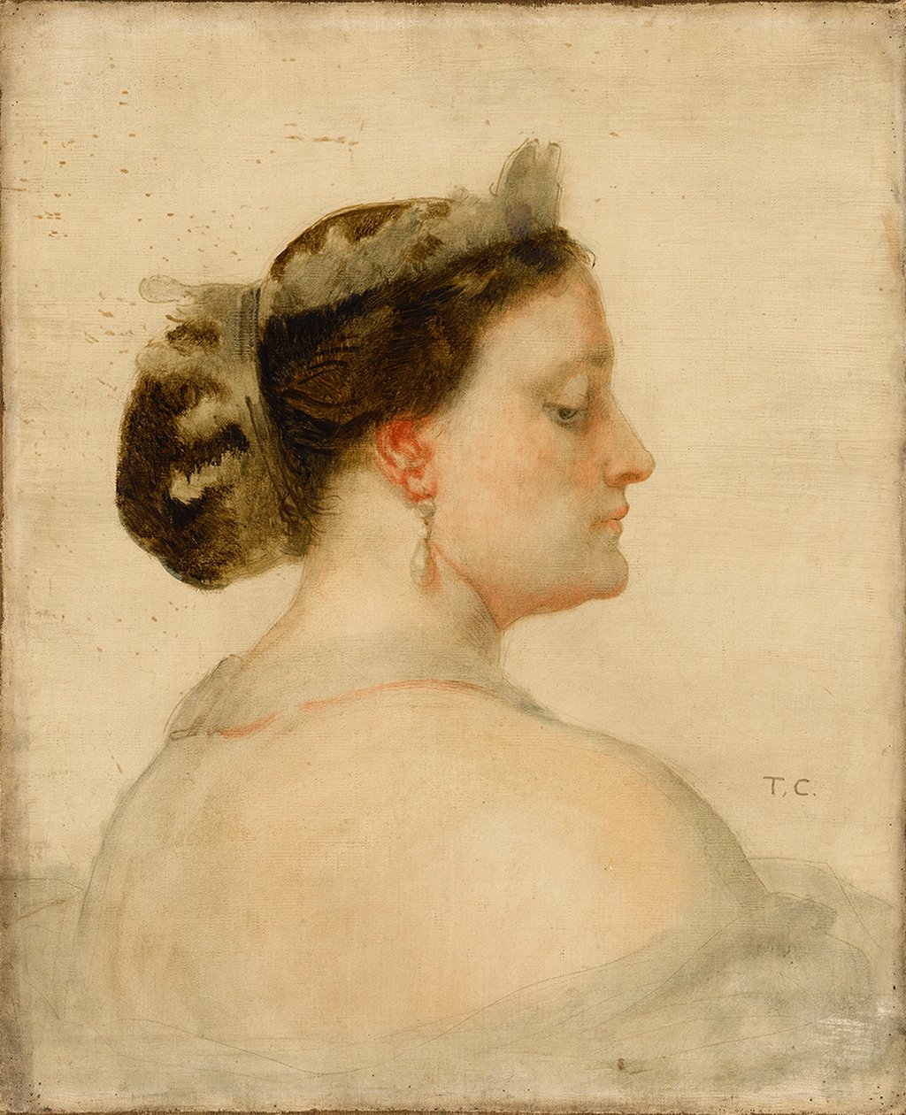 Portræt af Mathilde Bonaparte 1820-1904, fransk prinsesse af Thomas Couture