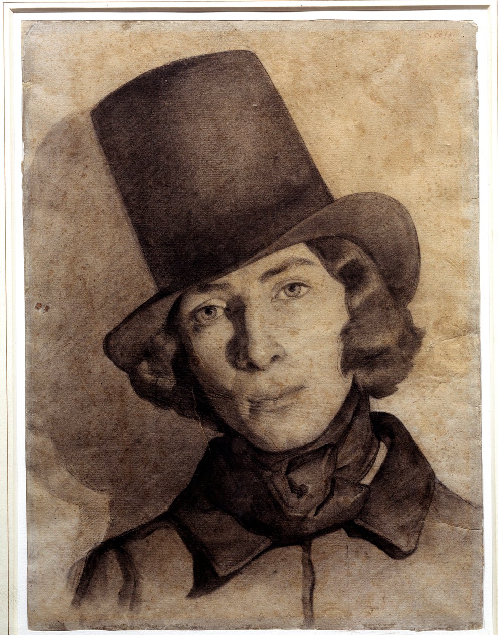 Portræt af Maurice Sand (1823-1889), søn af George Sand, 21 år gammel - Udateret tegning af Thomas Couture (1815-1879) - denne tegning blev i lang tid betragtet som hans mor George Sands, Musee de la Vie Romantique, Paris af Thomas Couture