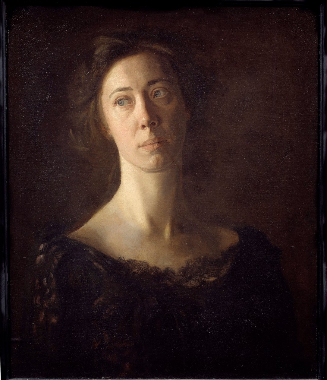Portræt af Clara (Clara J. Mather) Maleri af Thomas Cowperthwaite Eakins (1844-1916) (ec. bitter.) 20. århundrede søn. 0,61x0,51 m Paris, musee d
