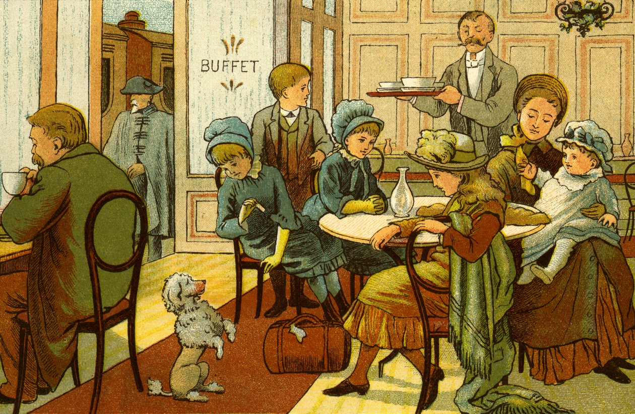 Victorianske helligdage - forfriskninger i buffeten af Thomas Crane