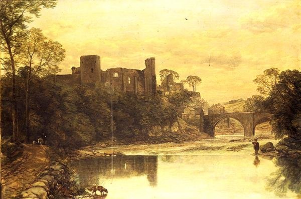 Barnard Castle On The Tees (olie på lærred) af Thomas Creswick