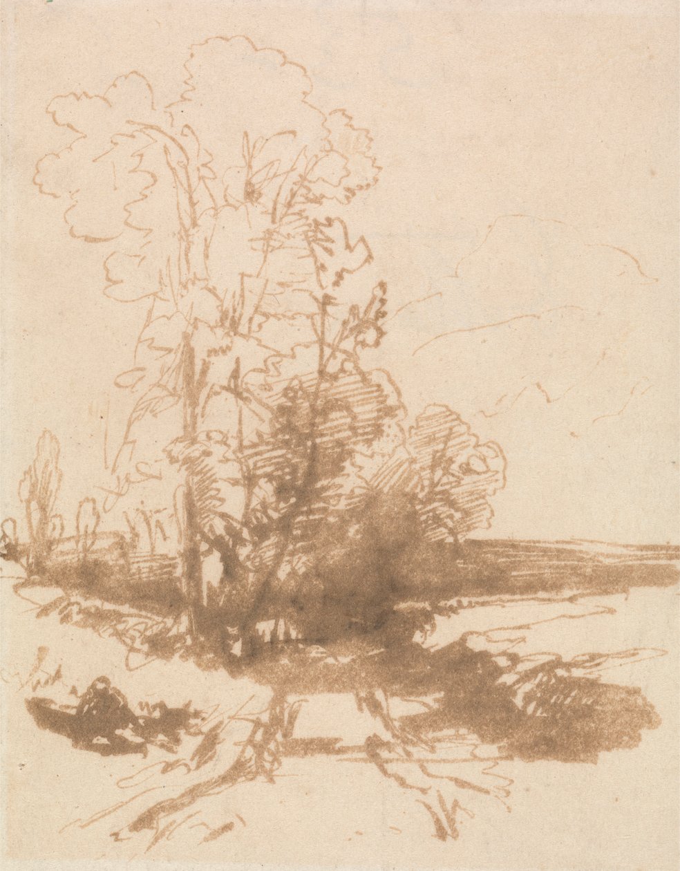 I Country Lane af Thomas Creswick