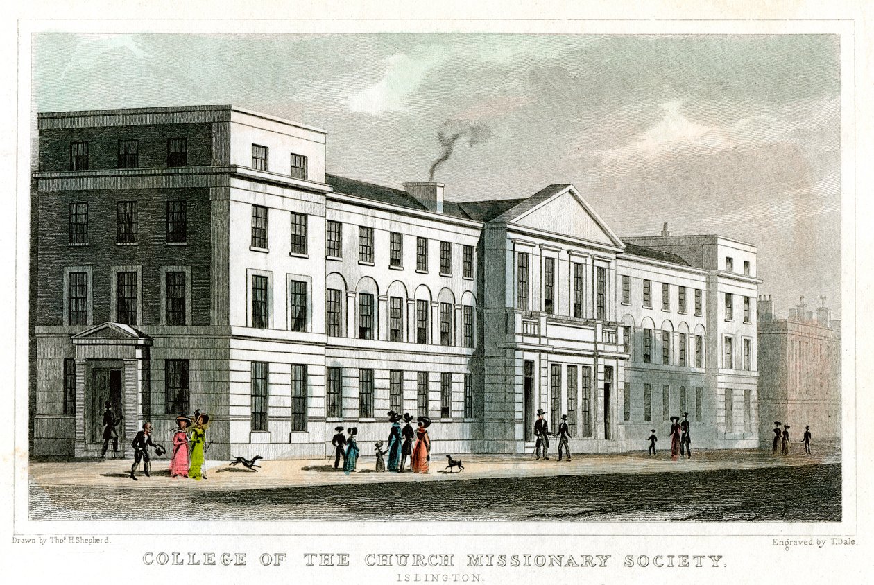 College of the Church Missionary Society, Islington, London, 1827. af Thomas Dale