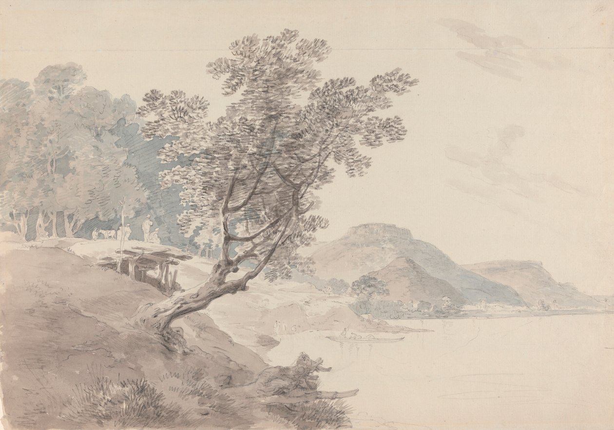 Akbarpur Gaut, nær Rahotas, Indien af Thomas Daniell