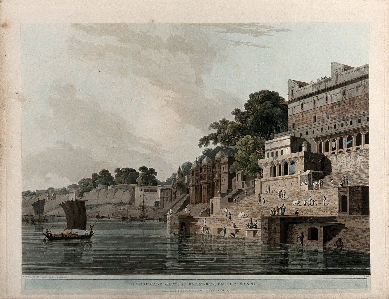 Dusasumade Gaut, i Benares af Thomas Daniell