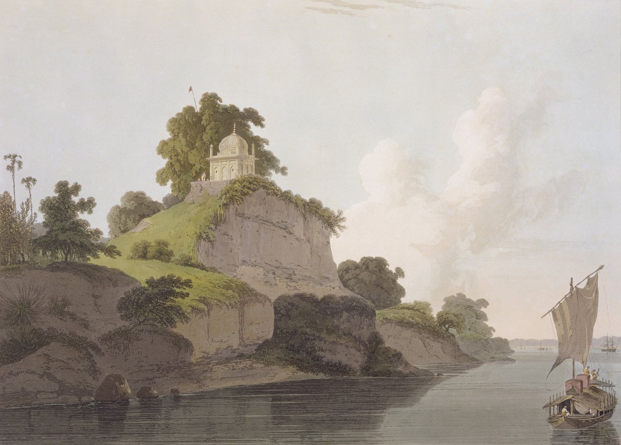 Hindoo Temple nær Currah, ved floden Ganges, fra 