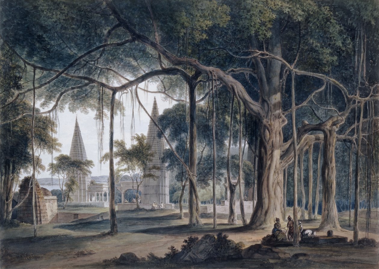 hinduistiske templer i Aghori, Uttar Pradesh, af Thomas Daniell