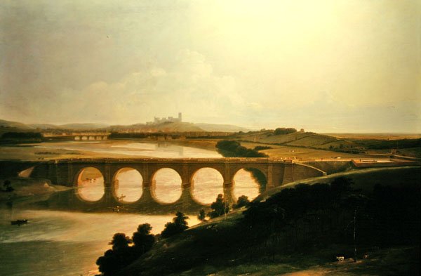 Lune-akvadukt (olie) af Thomas Daniell