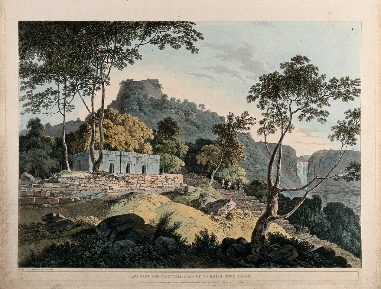 Raje Gaut, hovedvejen op til Rotas Ghur, Bahar af Thomas Daniell