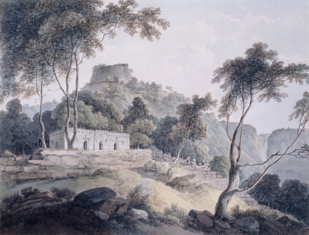 Rajghat, Rohtasgarh, Bihar, af Thomas Daniell