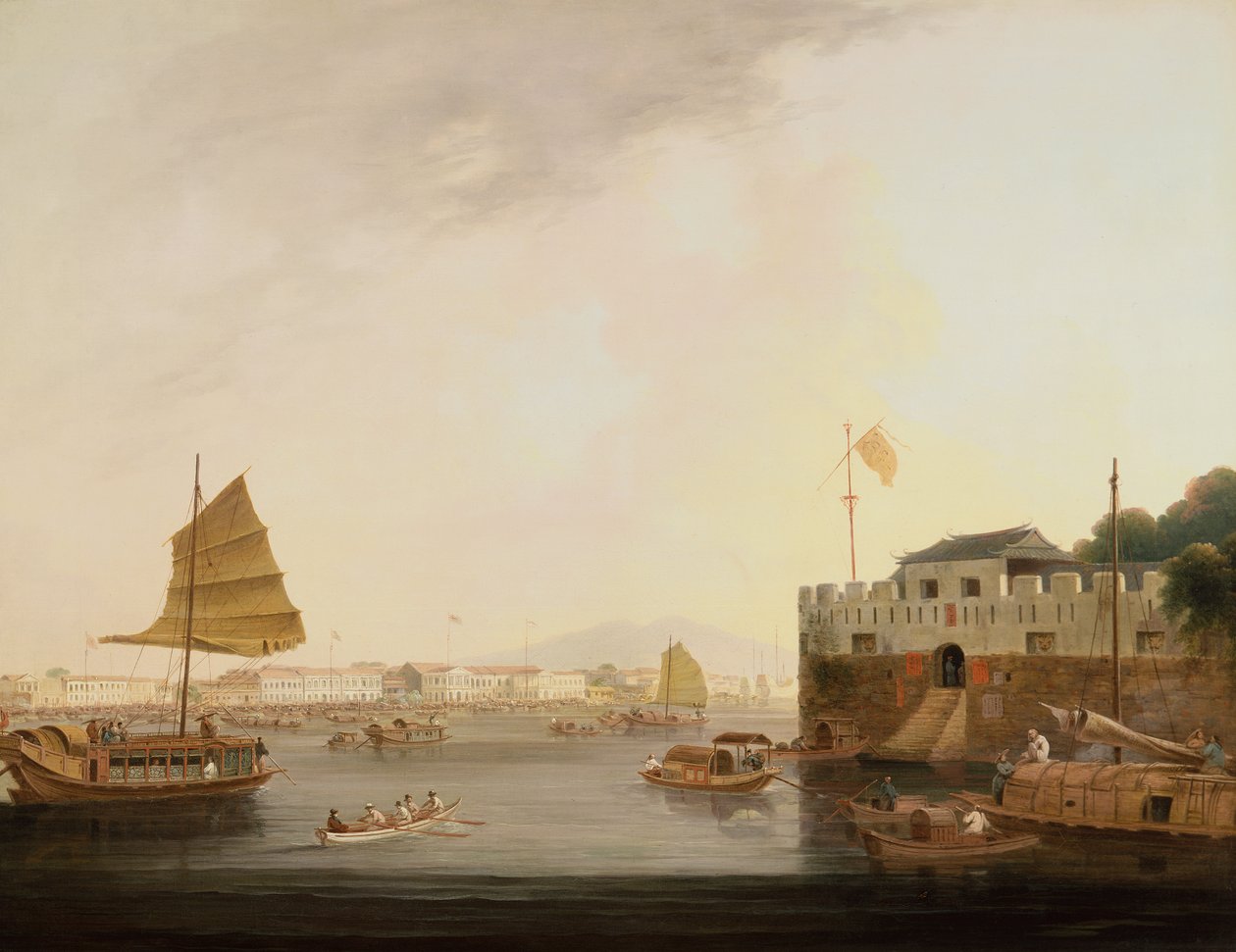 The Hongs, Canton (olie på lærred) af Thomas Daniell