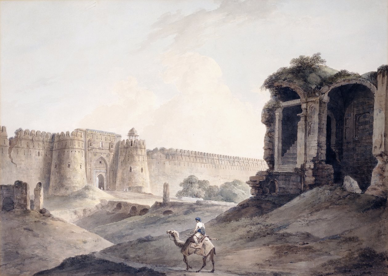Purana Qila, Delhi, af Thomas Daniell