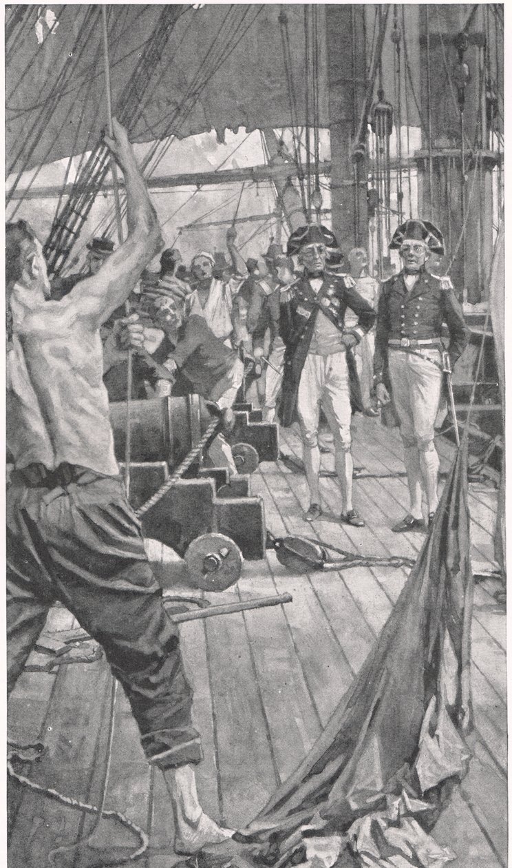 Hoisting the Famous Signal, illustration fra 