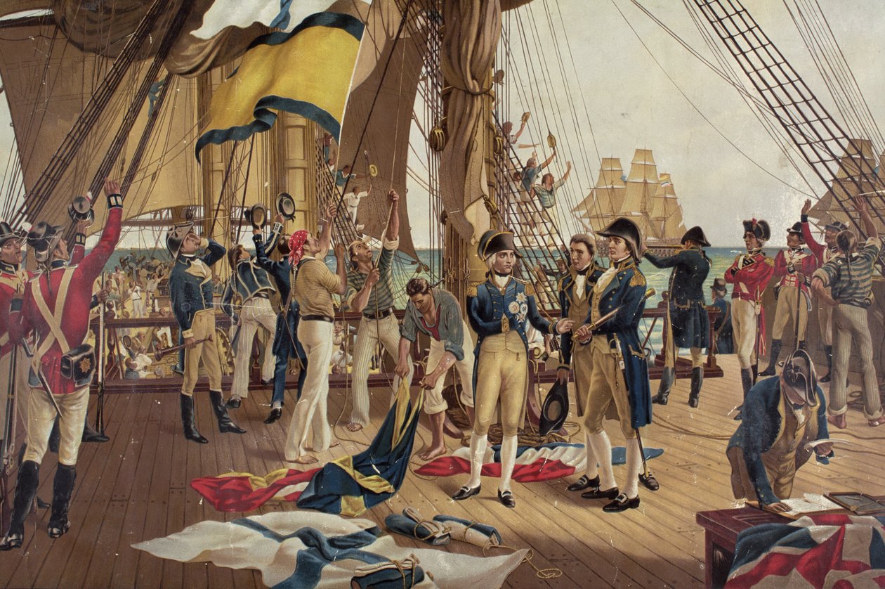 Nelsons sidste signal ved Trafalgar af Thomas Davidson