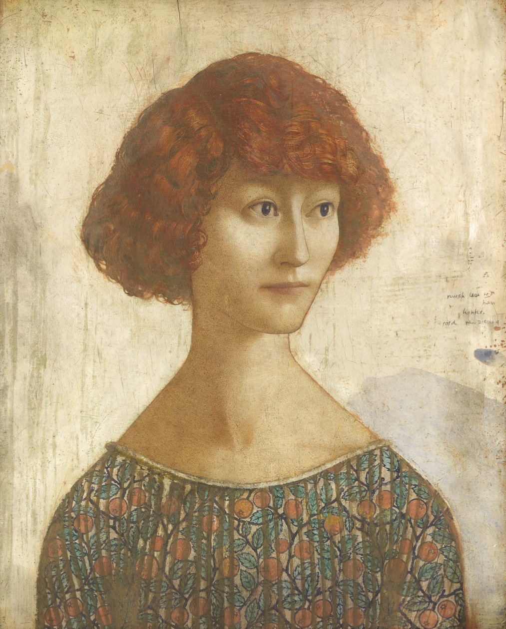 Donna Cristina (tempera og blyant på panel) af Thomas Derrick