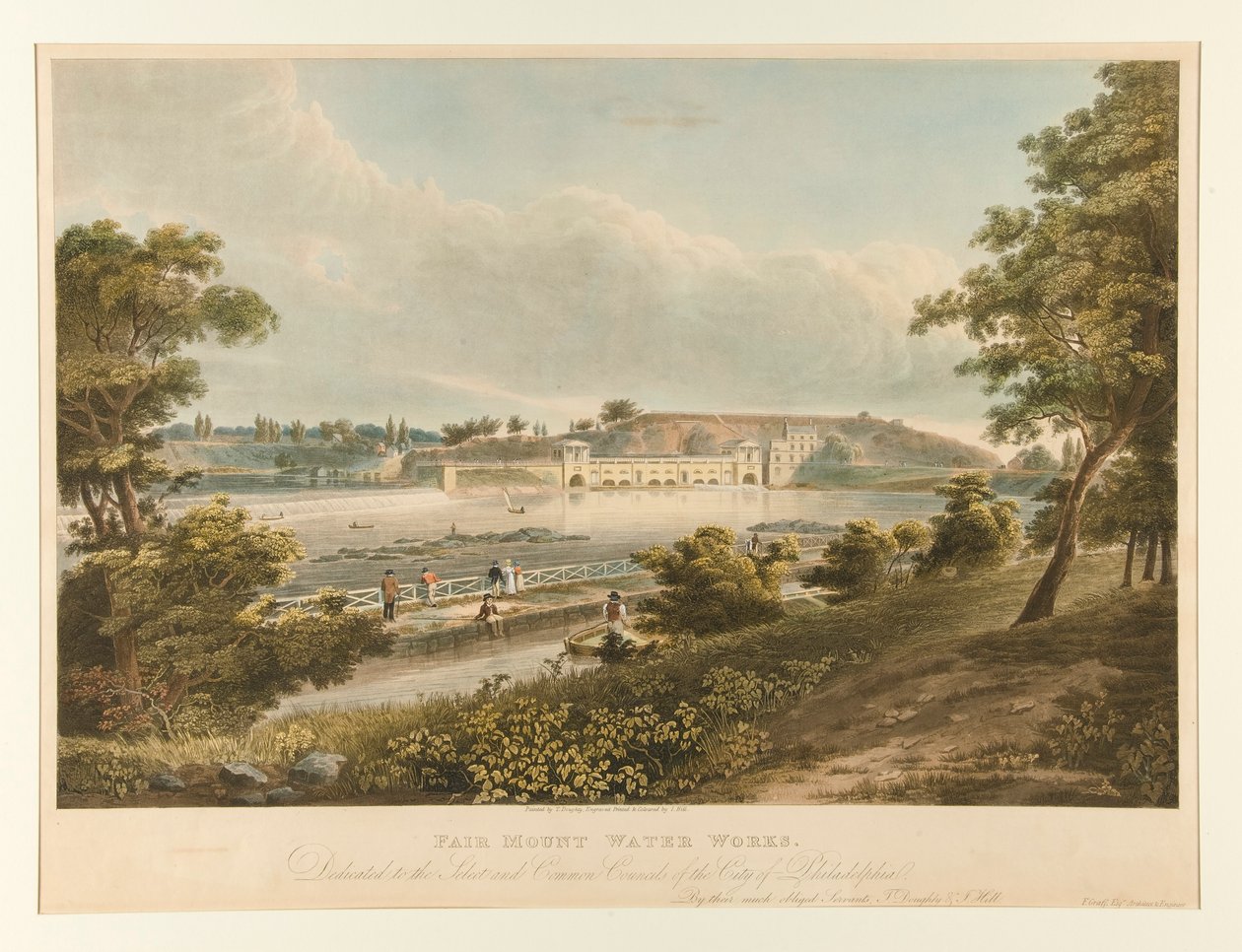 Fairmount Water Works (Philadelphia) af Thomas Doughty