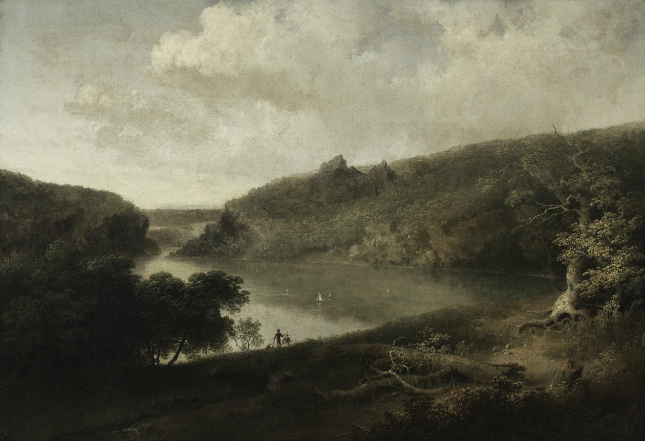 Udsigt over en sø, ca. 1830 (olie på lærred) af Thomas Doughty