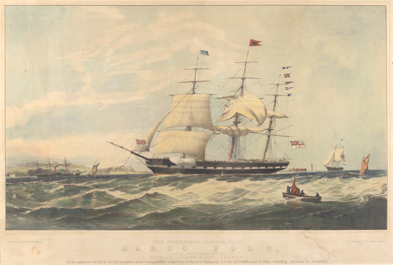 Det berømte Clipper-skib Marco Polo af Thomas Dove