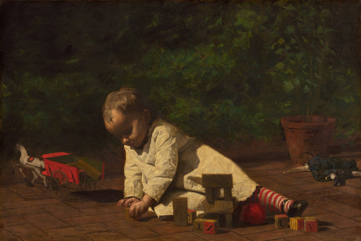 Baby ved leg af Thomas Eakins