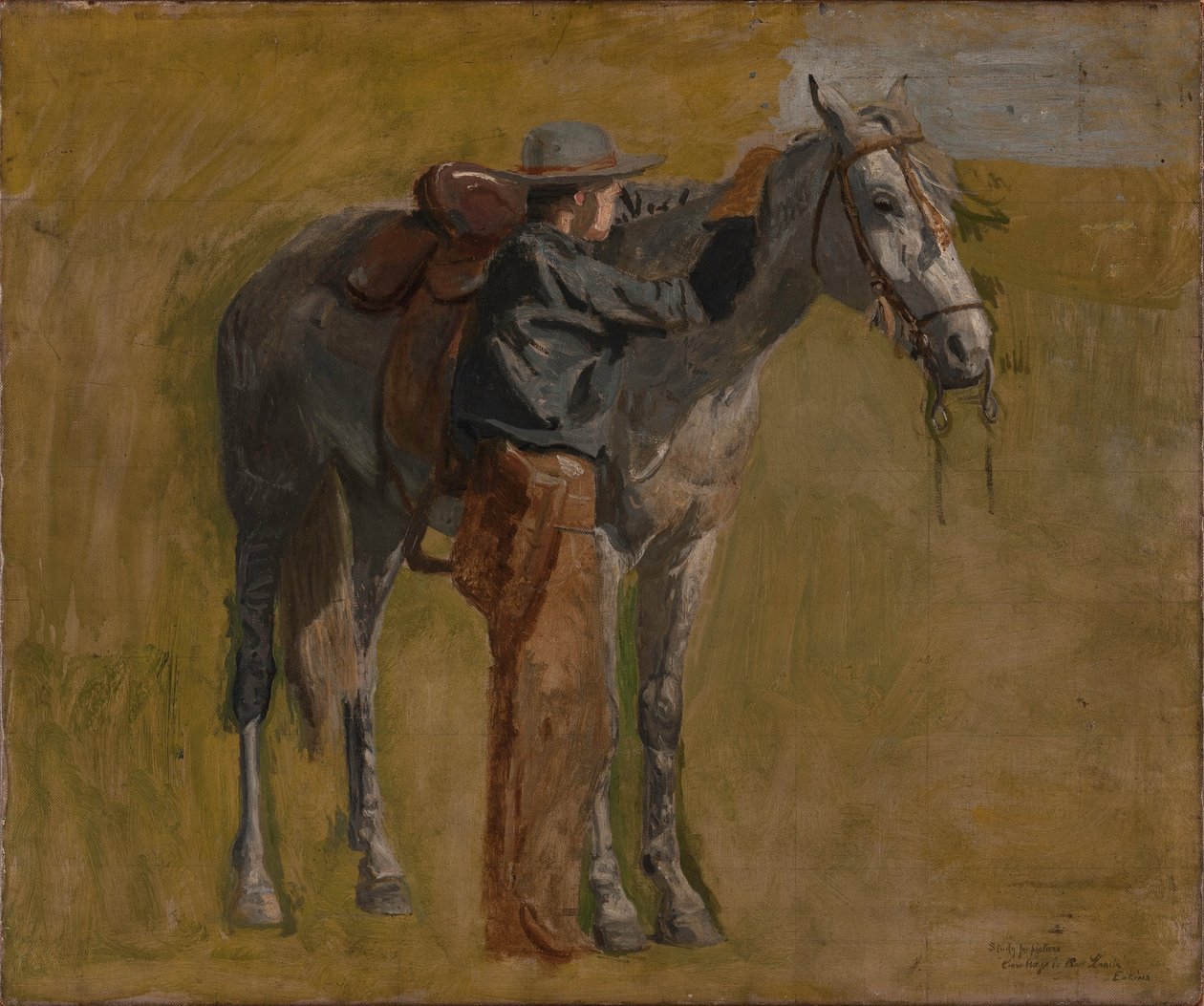 Cowboy: Studie til Cowboys i Badlands af Thomas Eakins