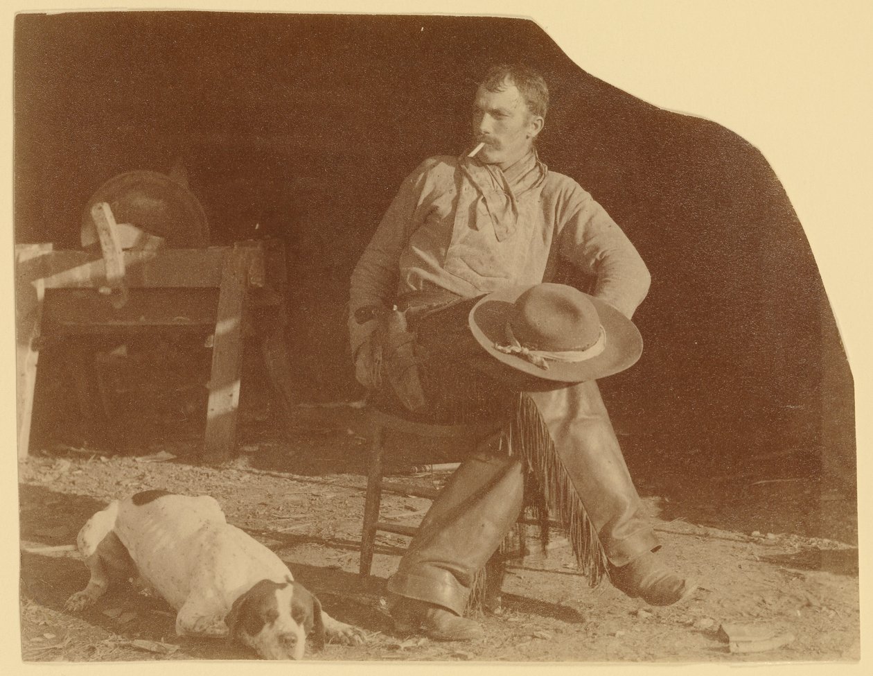 [Cowboy på B-T Ranch, Missouri Territory] af Thomas Eakins