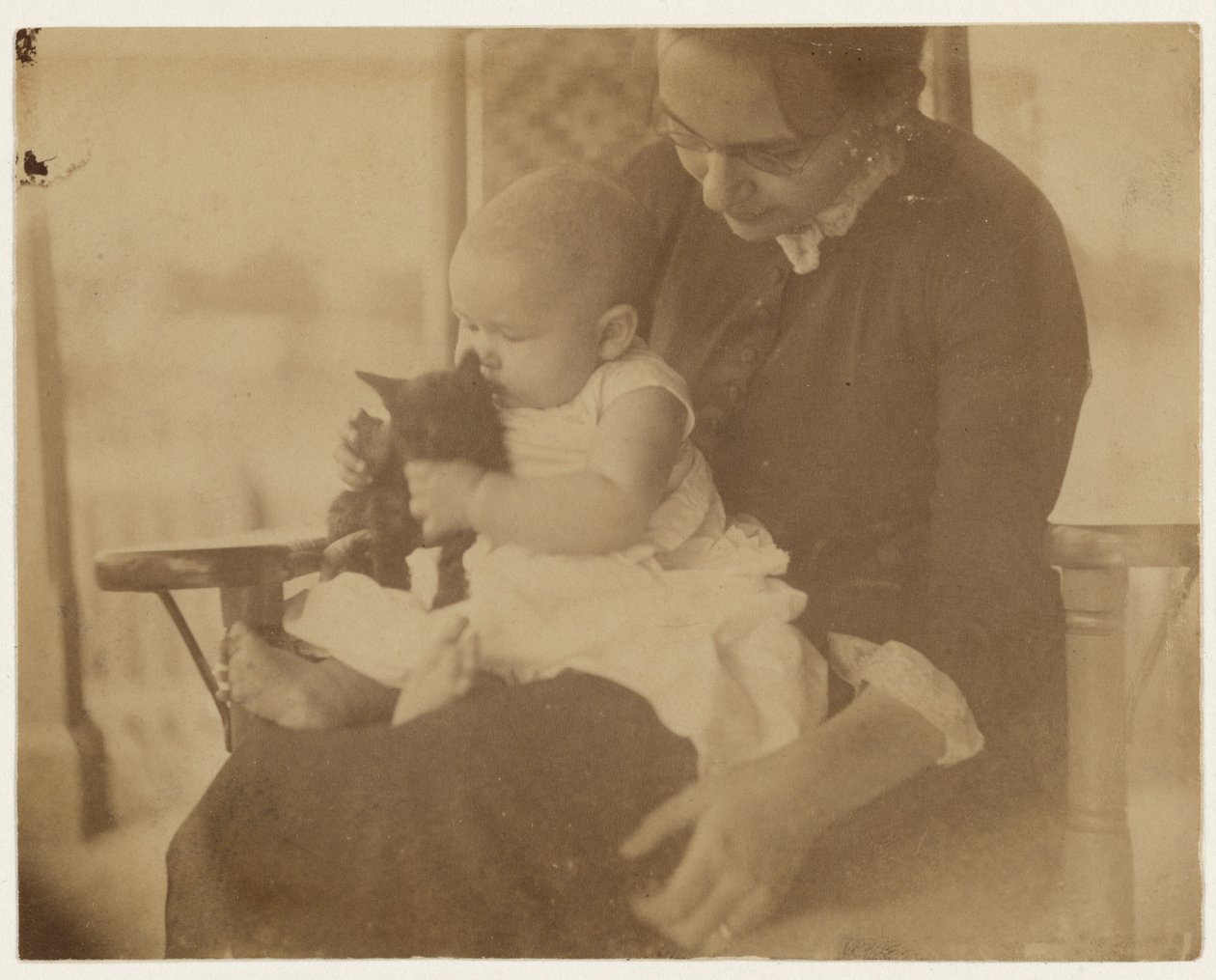 [Frances Crowell og barn med killing] af Thomas Eakins