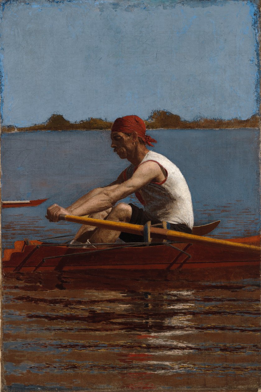 John Biglin i en enkeltsculler af Thomas Eakins