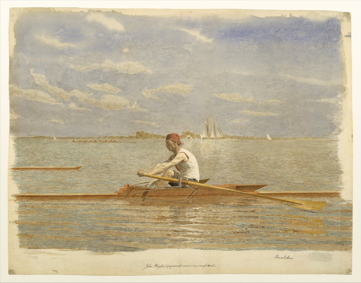 John Biglin i en enkeltfirer af Thomas Eakins