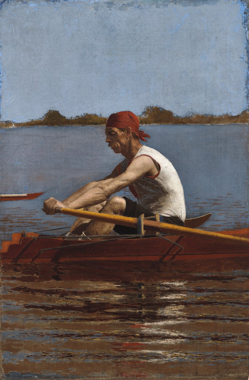John Biglin in a Single Scull, 1874 af Thomas Eakins