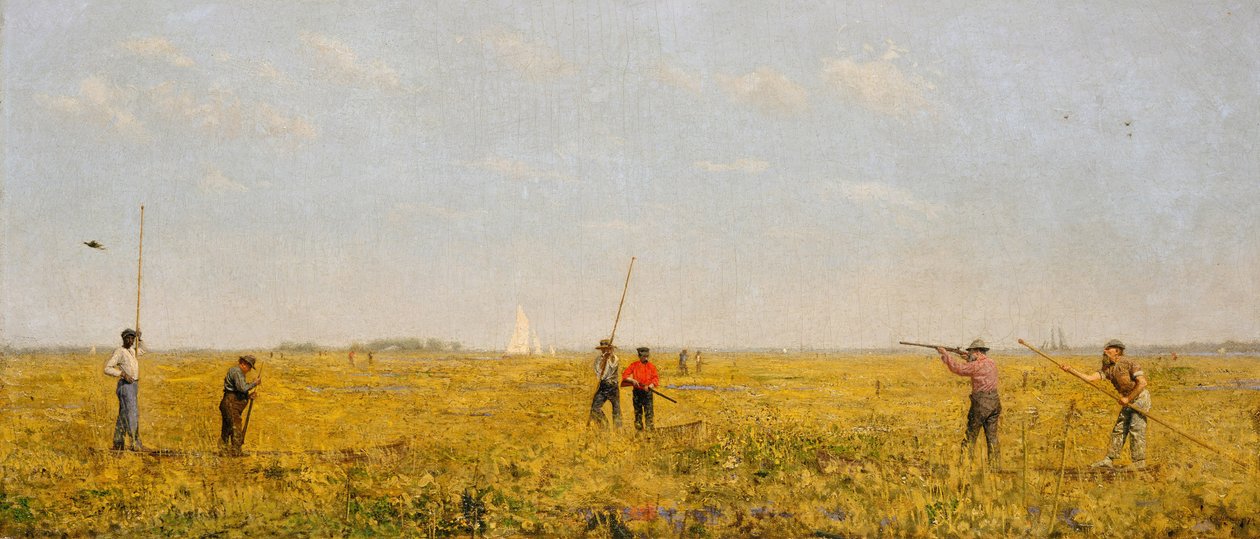 Pushing for Rail, 1874 af Thomas Eakins