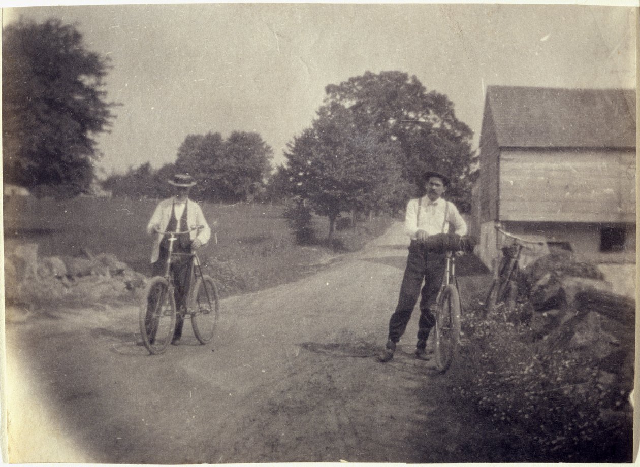 Samuel Murray og Benjamin Eakins på cykler af Thomas Eakins