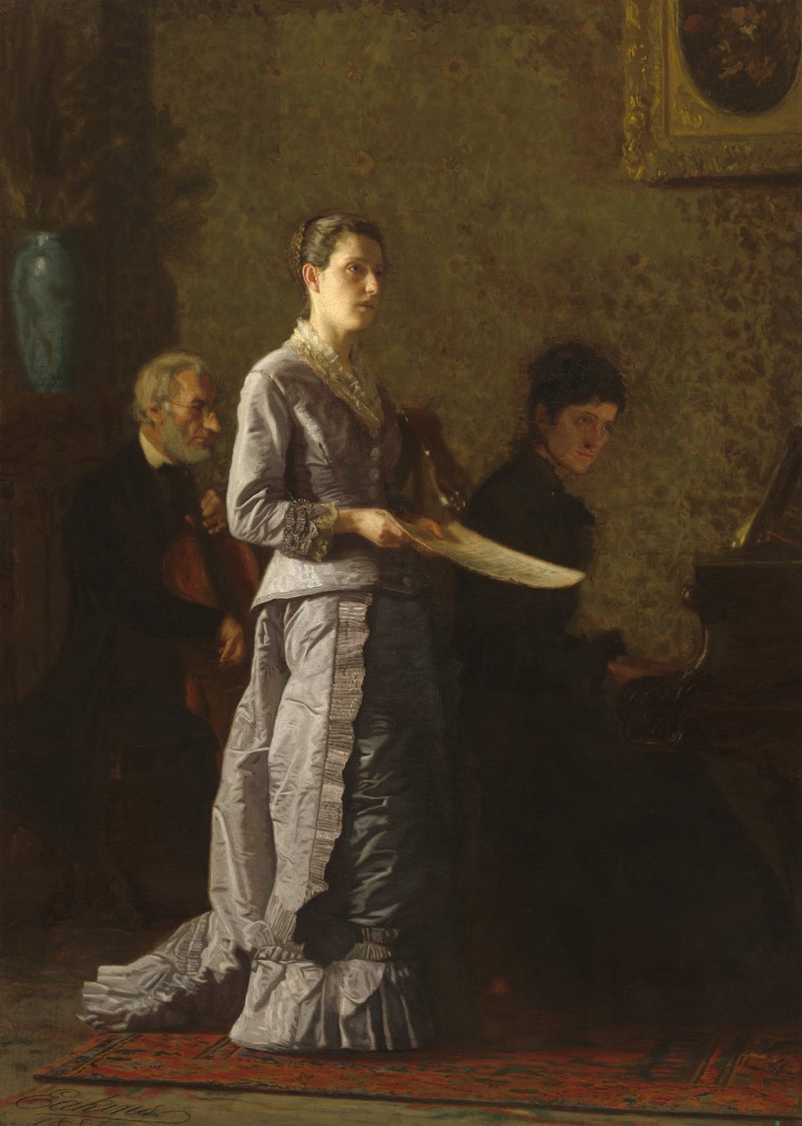 Synger en patetisk sang af Thomas Eakins