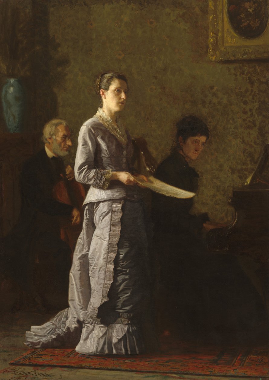 Synger en patetisk sang, 1881. af Thomas Eakins