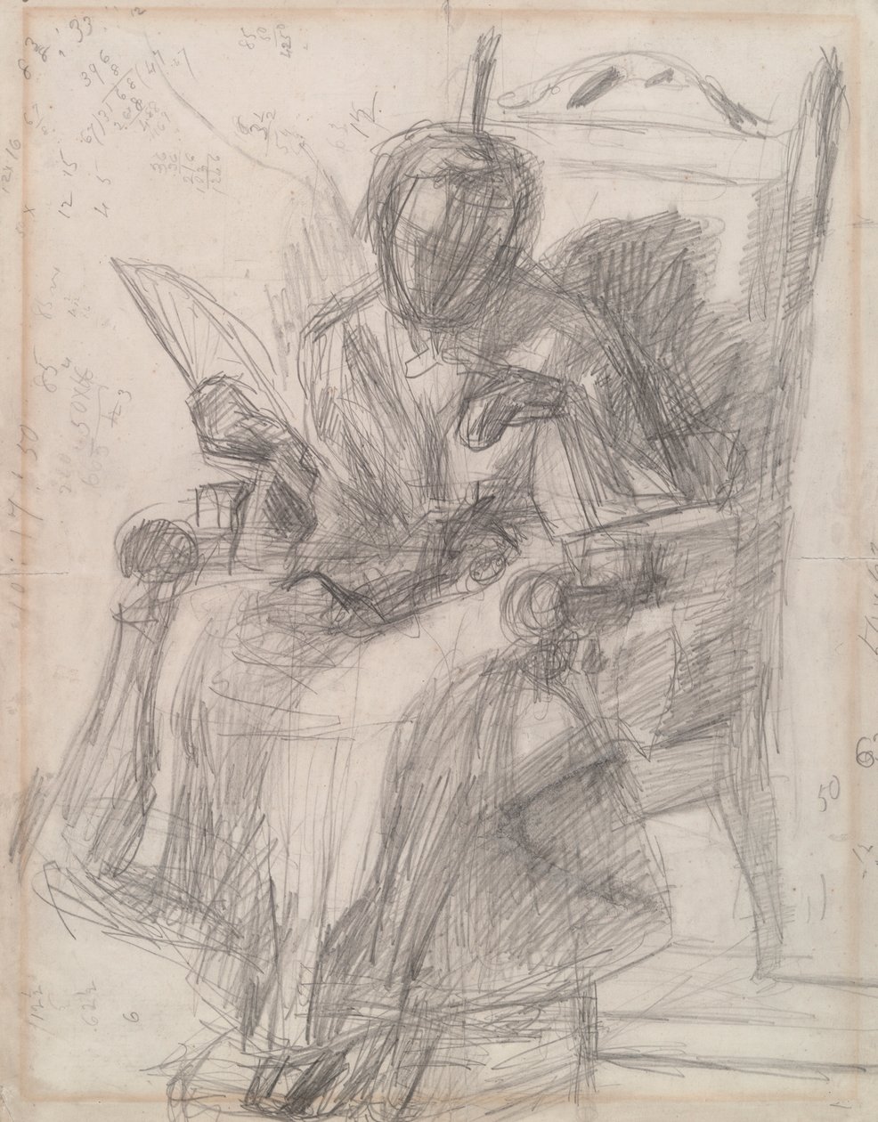 Studie for pige med kat- - Katherine af Thomas Eakins