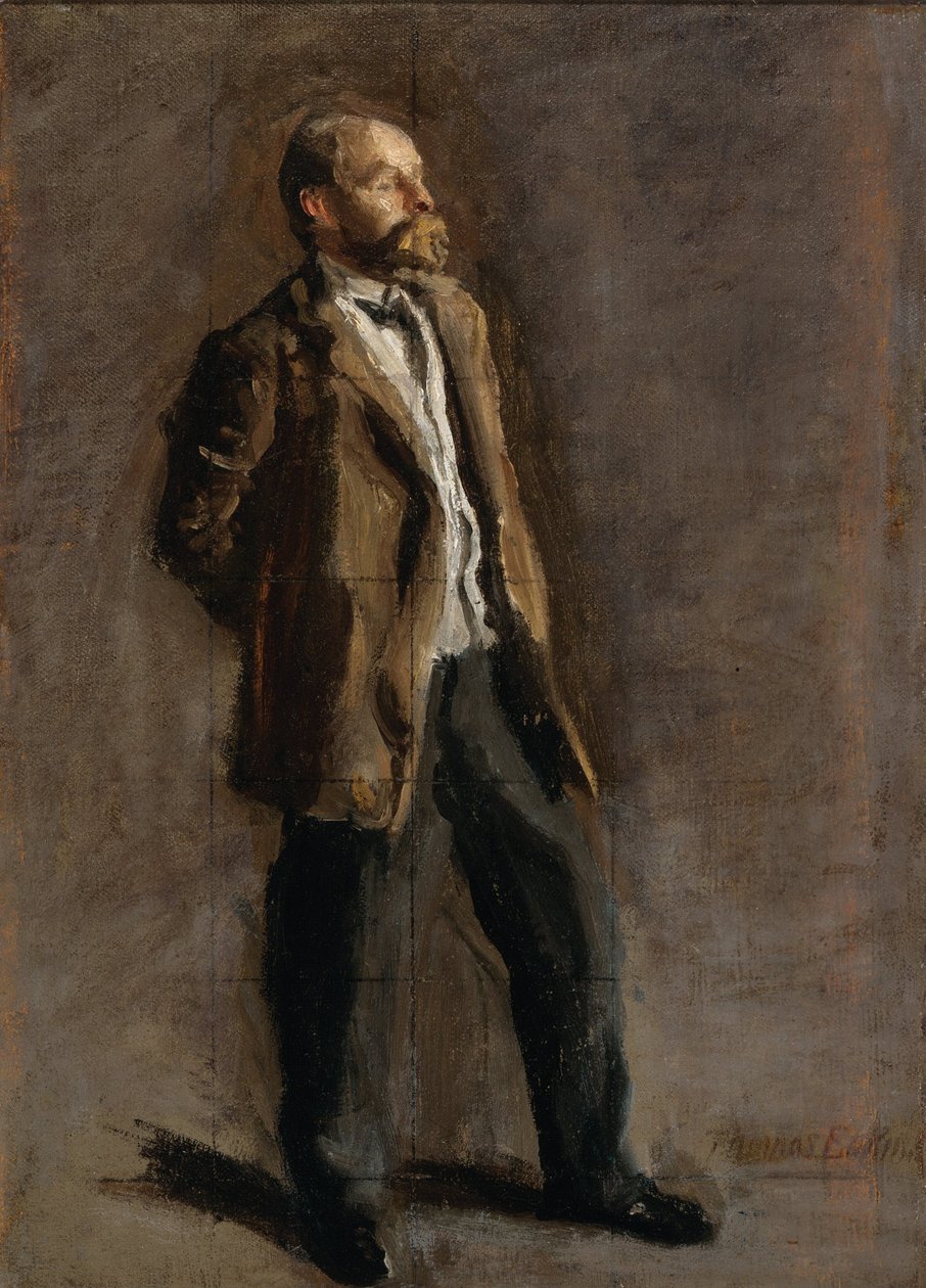 Studie til portræt af John McClure Hamilton af Thomas Eakins