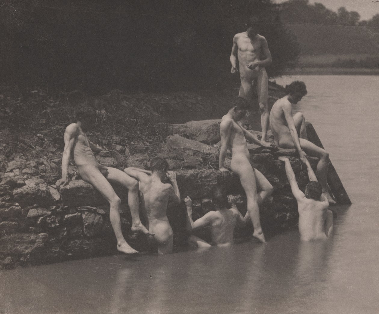 Studie til "Svømning" af Thomas Eakins