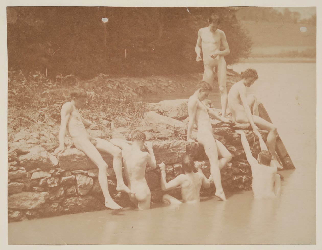 Undersøgelse til svømning, 1883. af Thomas Eakins