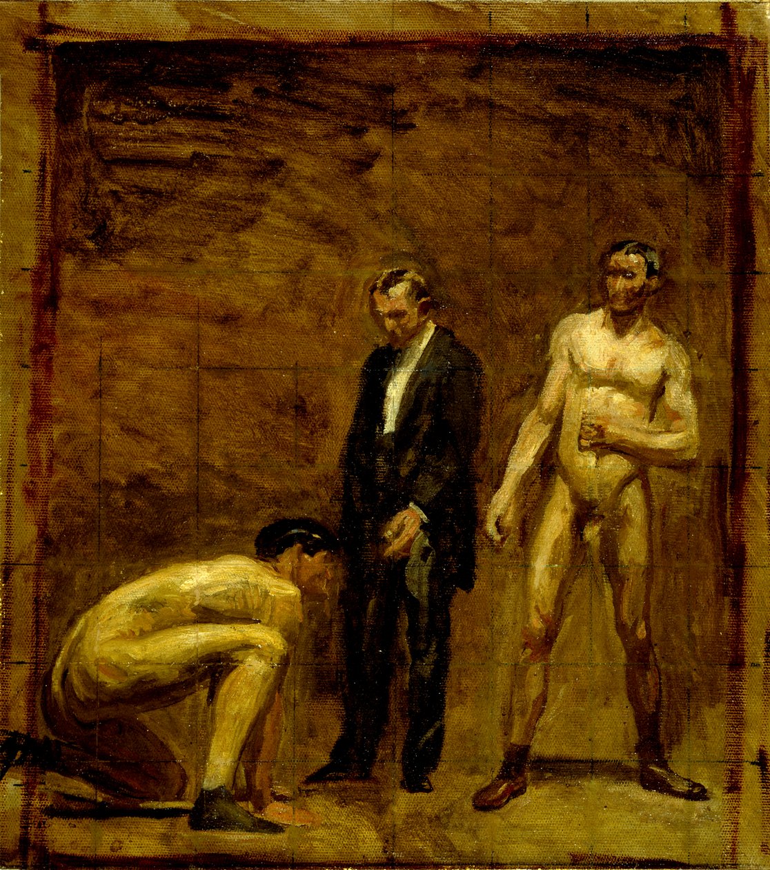 Studie til »Taking the Count« af Thomas Eakins
