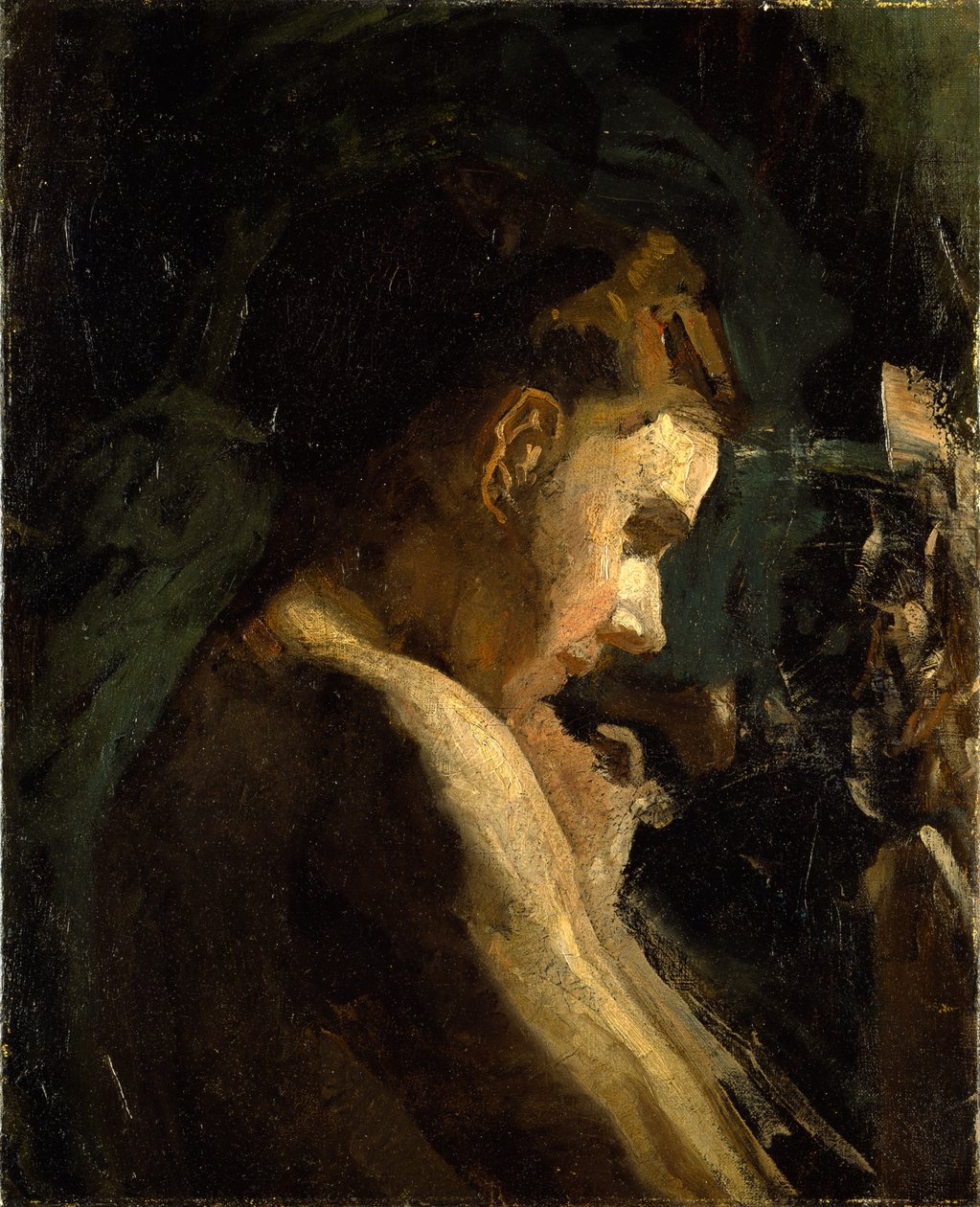 Studie af en piges hoved af Thomas Eakins