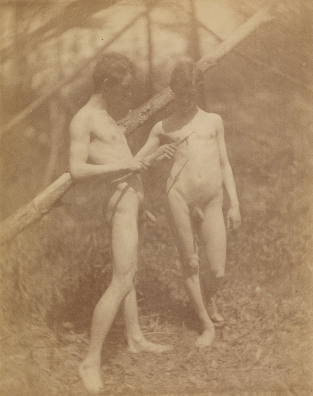 [To mandlige nøgenbilleder] af Thomas Eakins