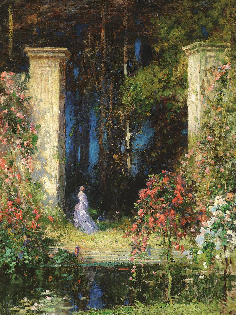 Den gamle port (olie på lærred) af Thomas Edwin Mostyn