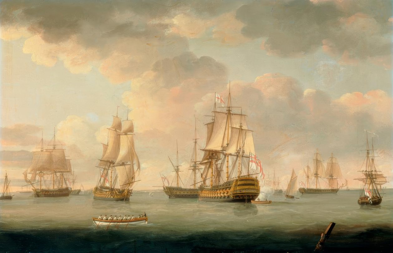 Britiske krigsskibe ved Spithead af Thomas Elliott