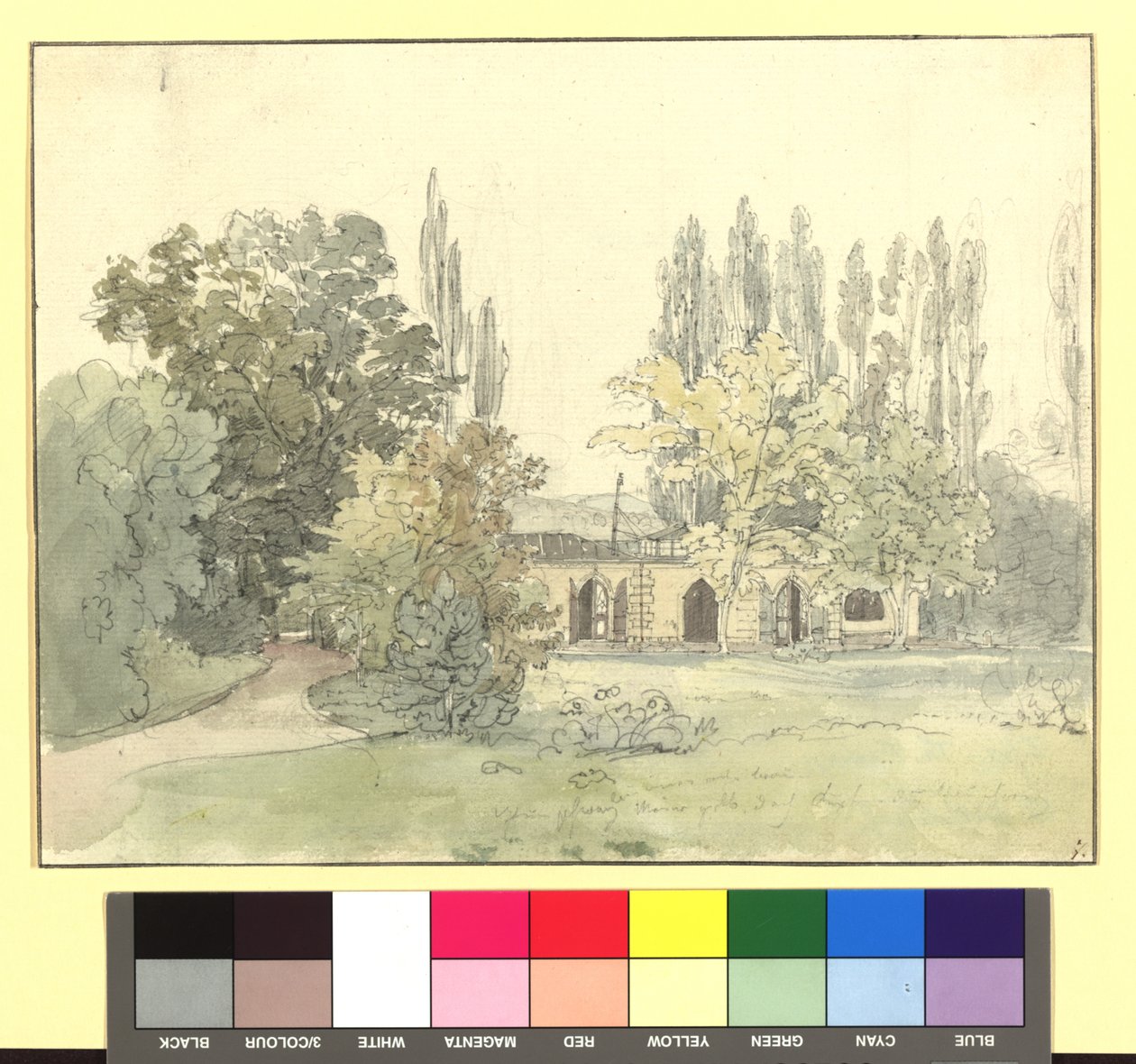 Sommerhaus im Park des Fürstenpaares af Thomas Ender