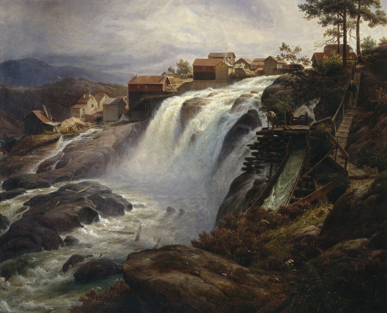 Haugfoss af Thomas Fearnley