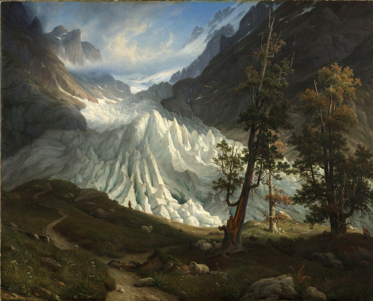 Norsk: Grindelwald-gletsjer Grindelwald-gletsjer af Thomas Fearnley