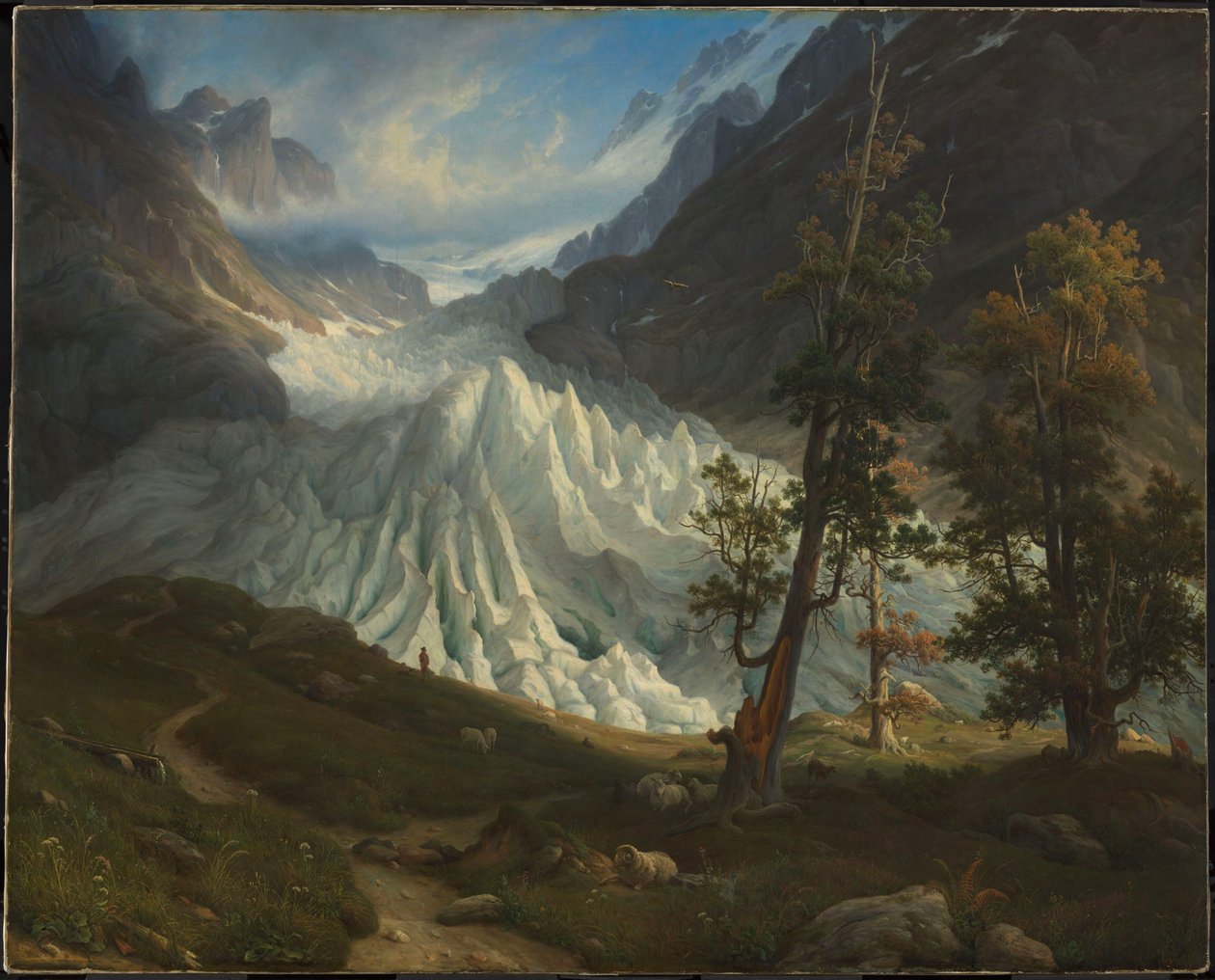 Grindelwaldgletsjeren af Thomas Fearnley