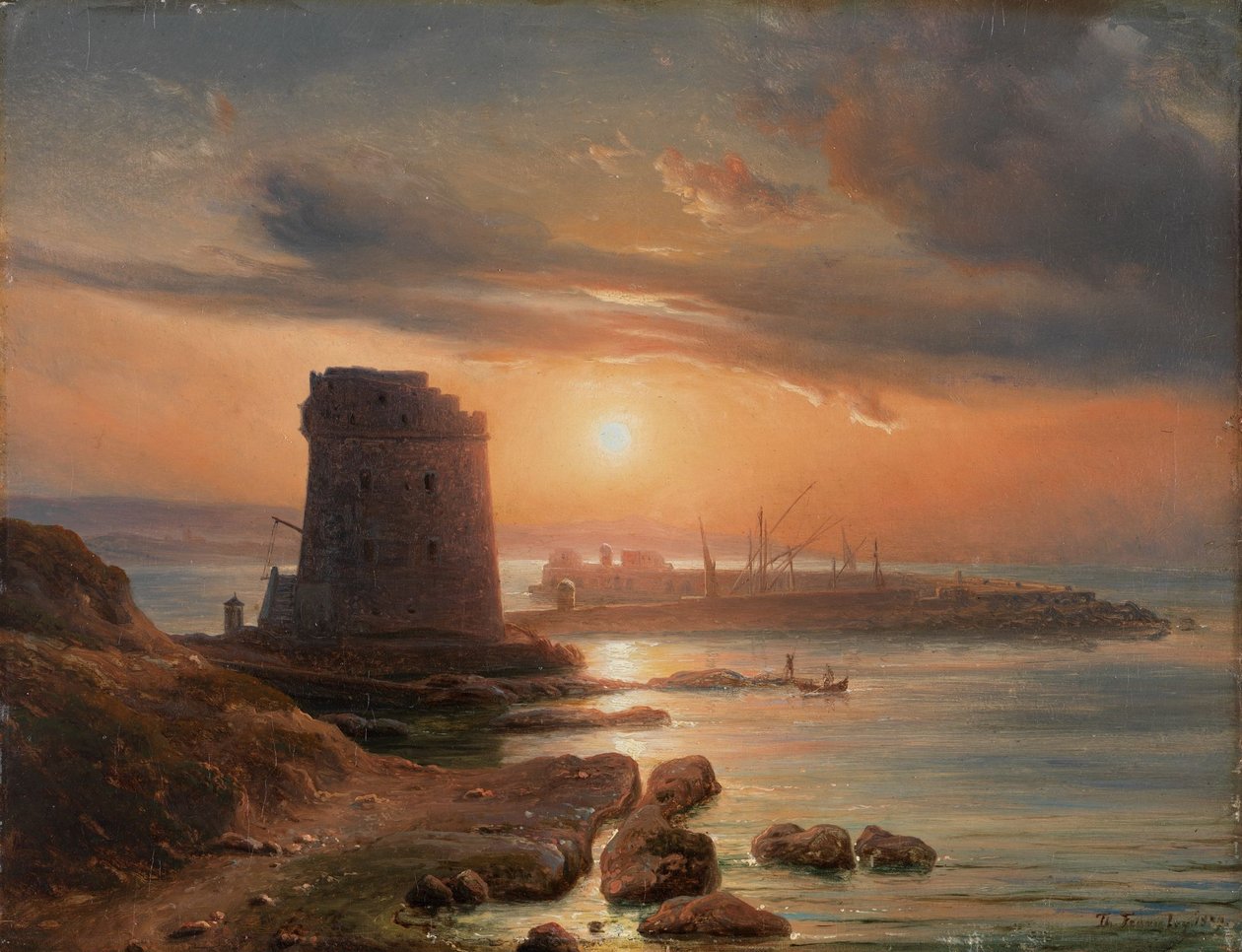 Havnen i Agrigento af Thomas Fearnley