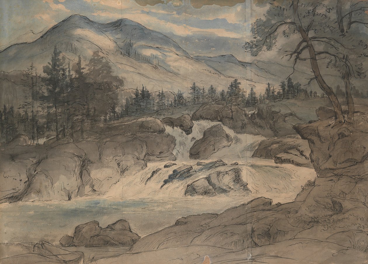 Labrovandfaldet, 1824-42. af Thomas Fearnley