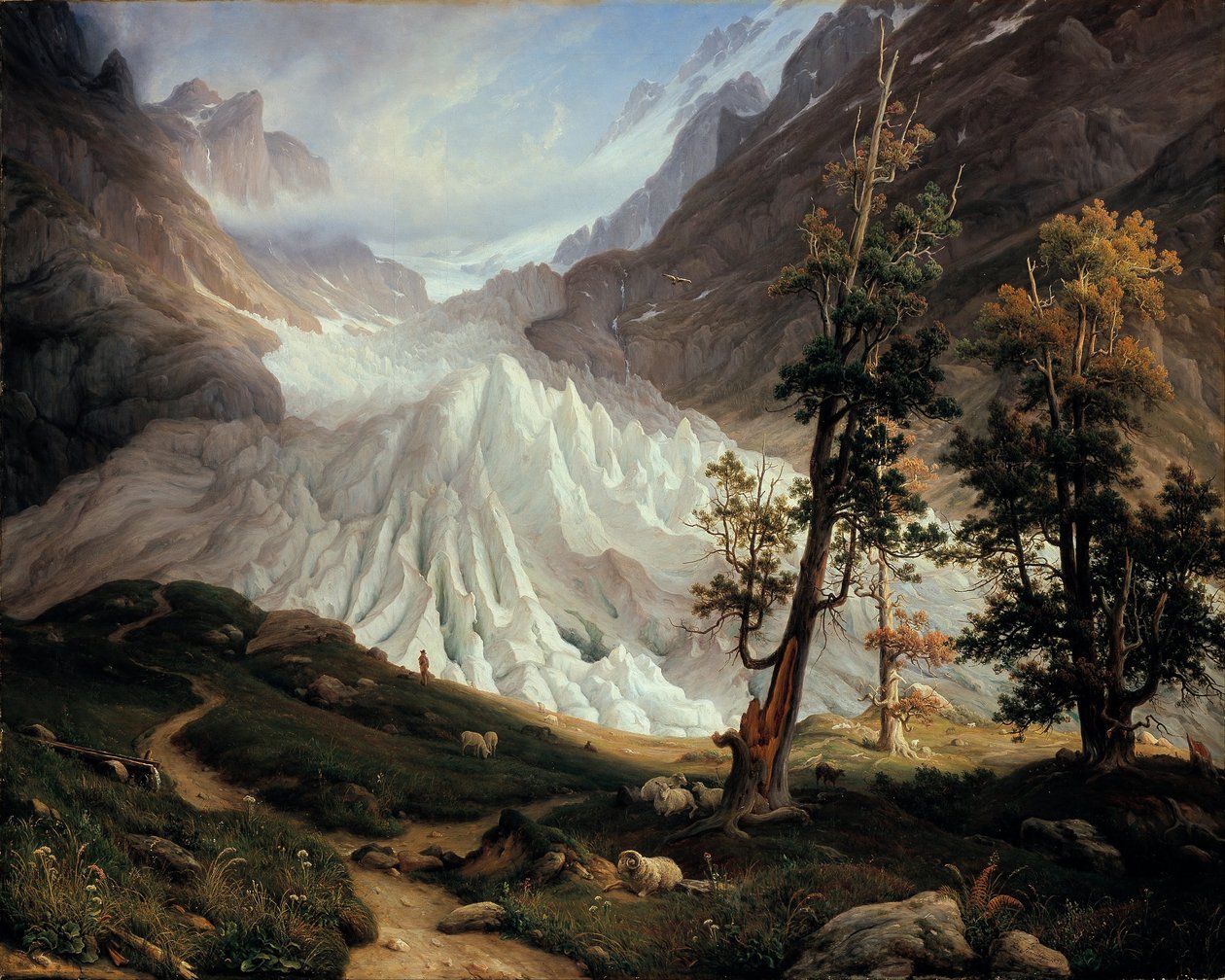 Den nedre Grindelwald-gletsjer af Thomas Fearnley