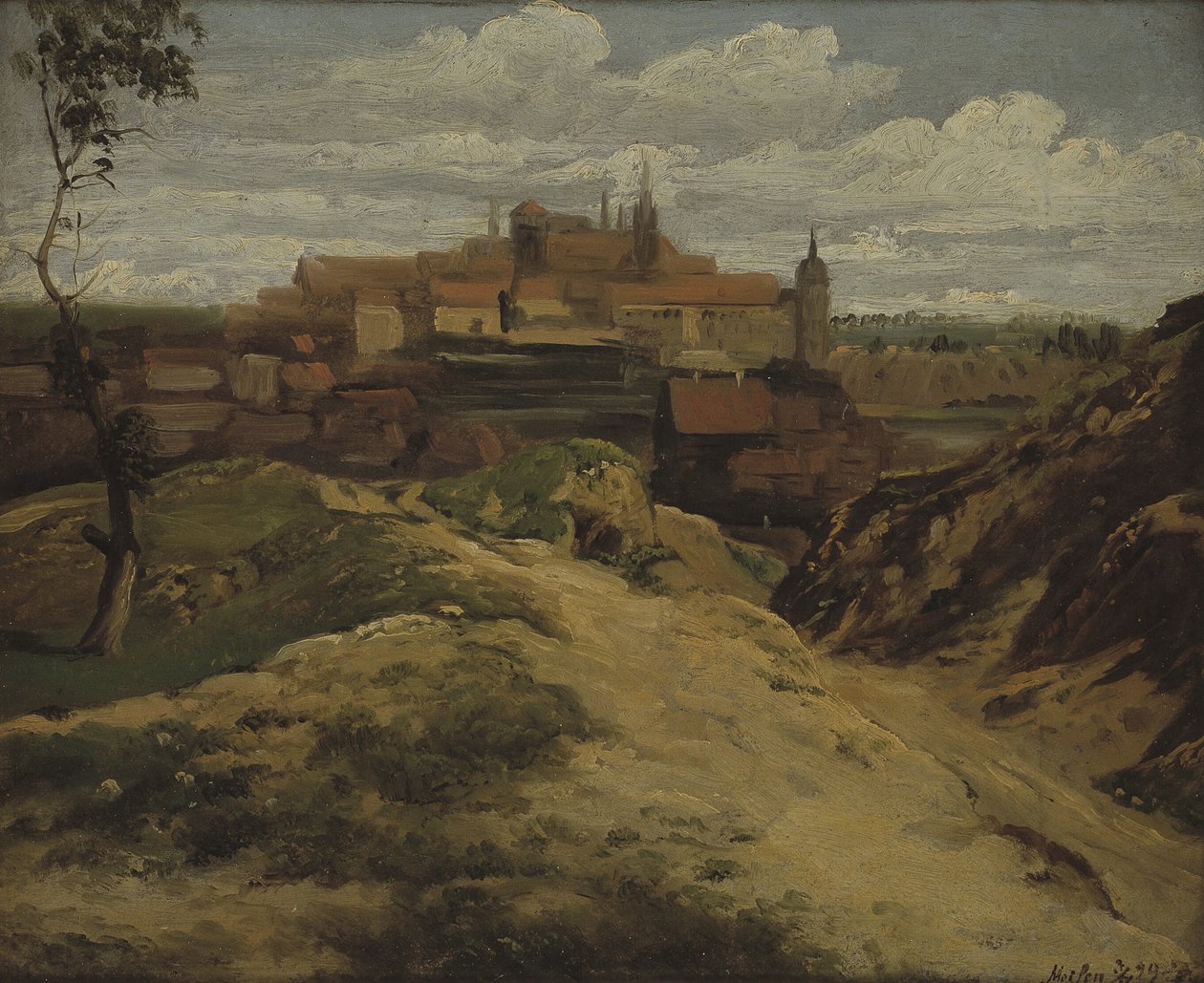 Udsigt over Meissen af Thomas Fearnley